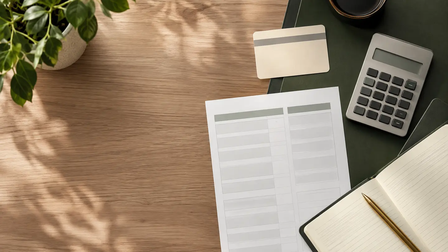 Benefits documents, calculator, and notes arranged for addiction treatment cost planning